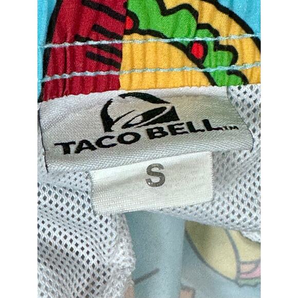 Taco Bell Swim Trunks Lined Men's Small Drawstring Hot Sauce Collection Food Fun - Picture 3 of 11